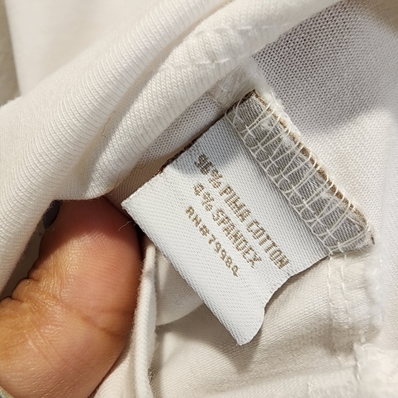 Chico's women's white 3/4  Sleeves t-shirt size 1 - Picture 6 of 6